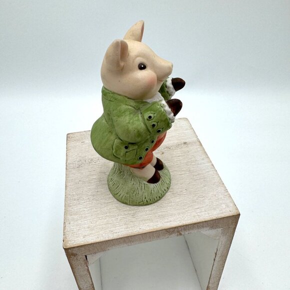 Shafford Mother Goose Vintage Bisque Tumbling Pig Figurines so cute farmhouse Pi - Picture 3 of 10